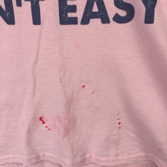 Hanes Hoeing Ain't Easy Pink T-Shirt Size Medium - Picture 4 of 6
